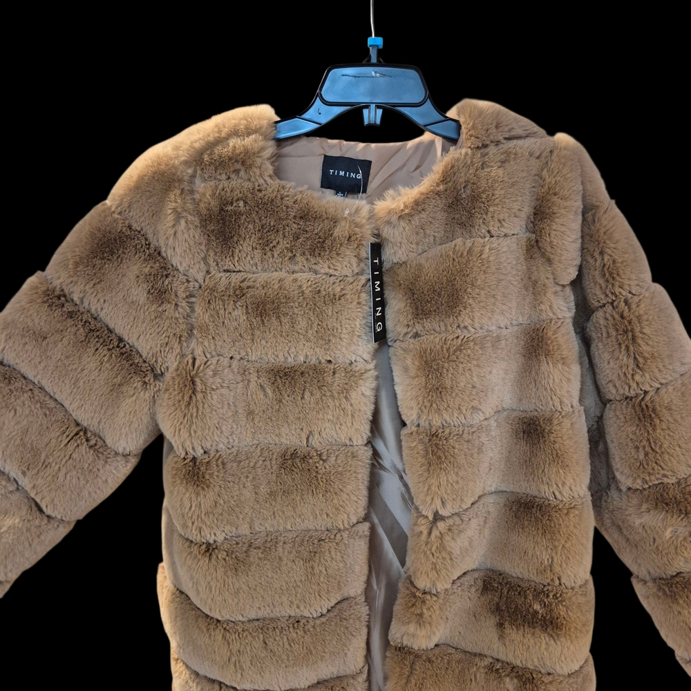 Timing Faux Fur Vest in Rich Brown